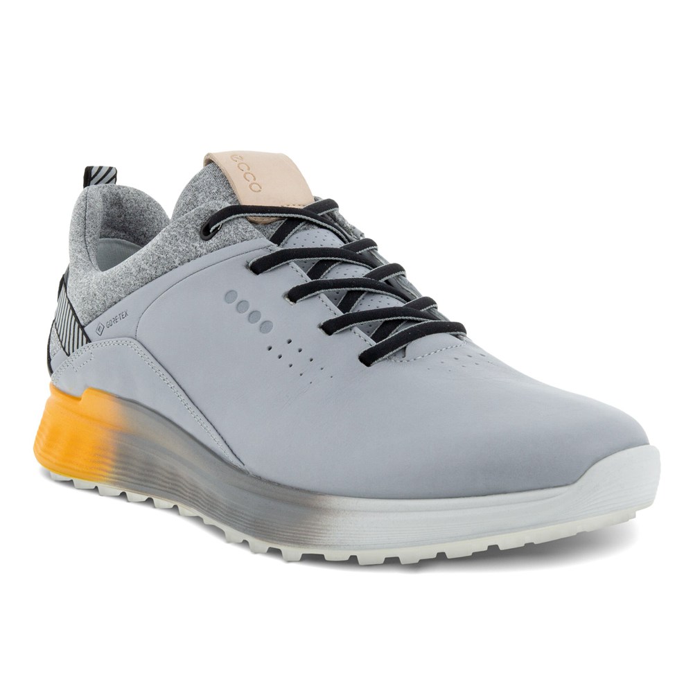 ECCO Mens Golf Shoes Grey - S-Three Spikeless - WUP-342571